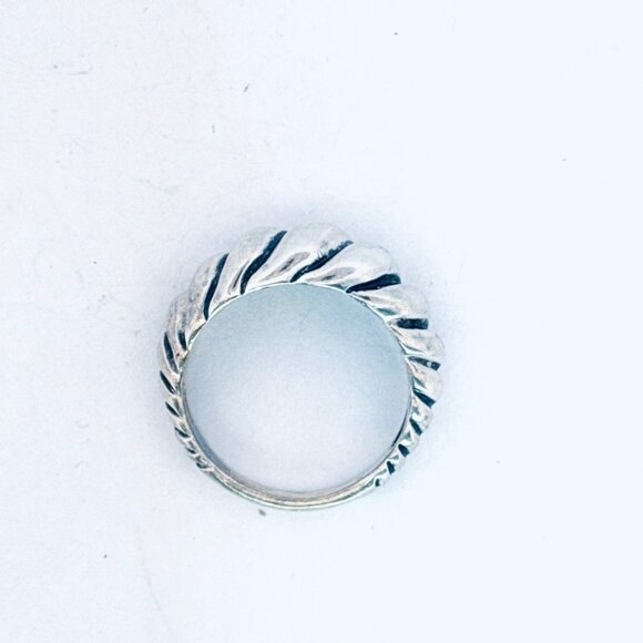 Estate Carolyn Pollack 925 Sterling Silver Ribbed Dome Twist Ring, Size 9, 7.2g - Picture 5 of 12